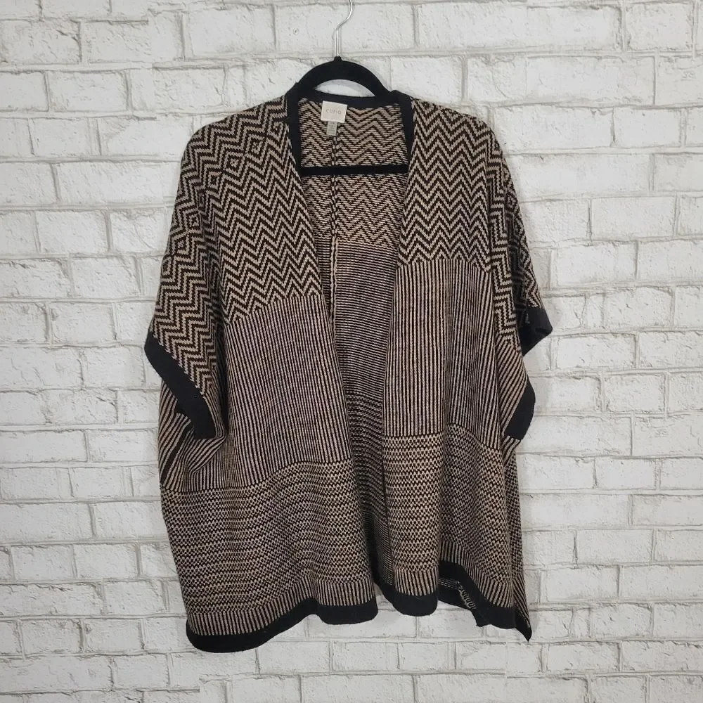 Cupio cute printed sweater poncho/cardigan